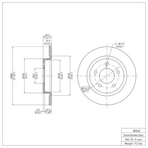 Mazda 3 Brake Rotor (1) - Rear - R1 Concepts - Plain - `04-`13